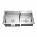 stainless steel intelligent double bowl kitchen sink counter top electric ultrasonic dishwasher